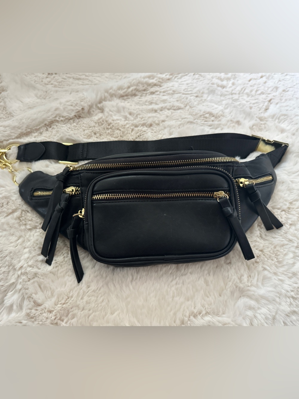 Faux Leather Belt Bag